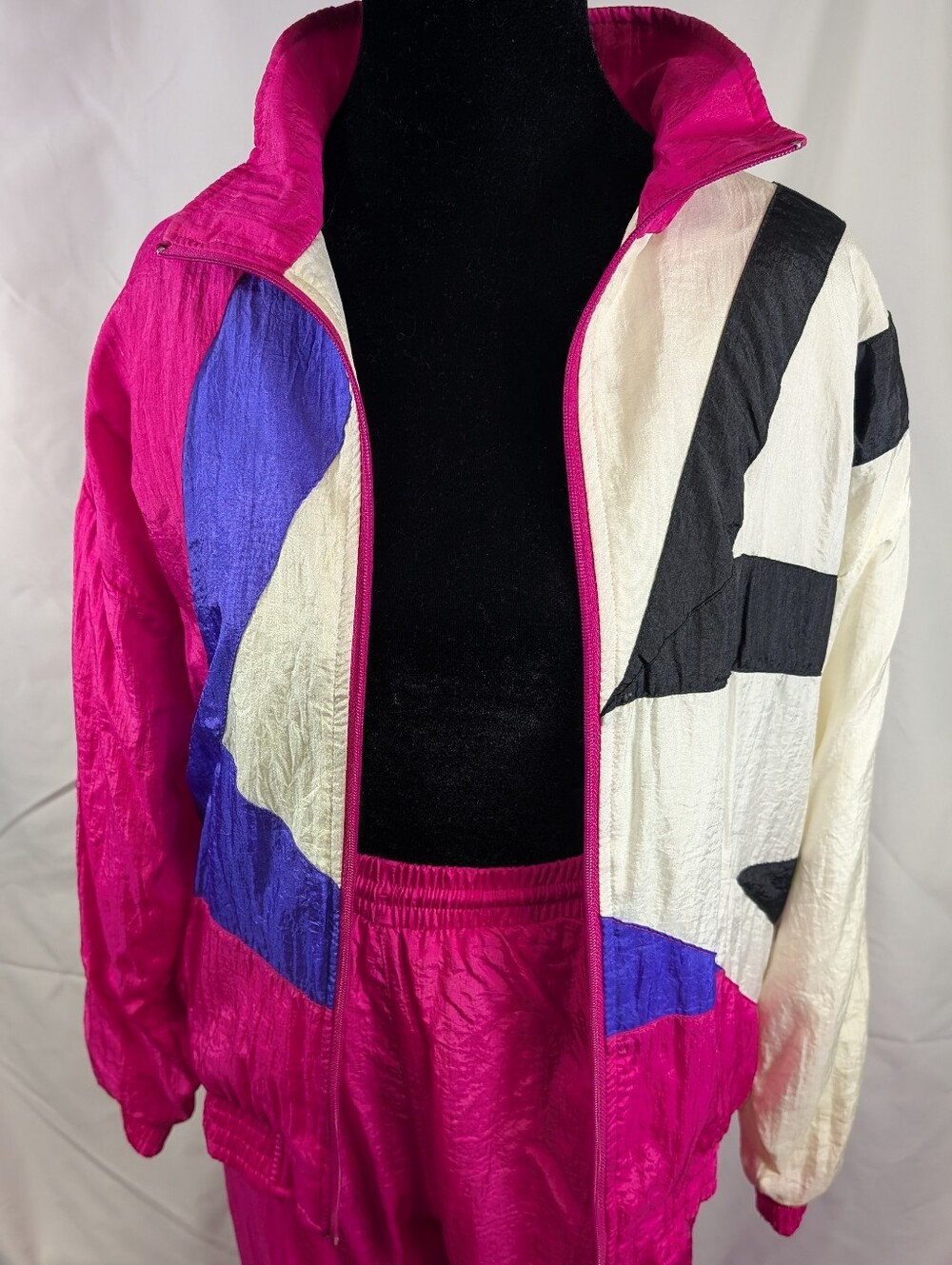 Hot Pink Colorblock Windbreaker Set